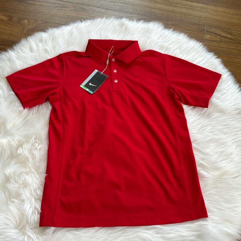 Red Nike polo new with tags
